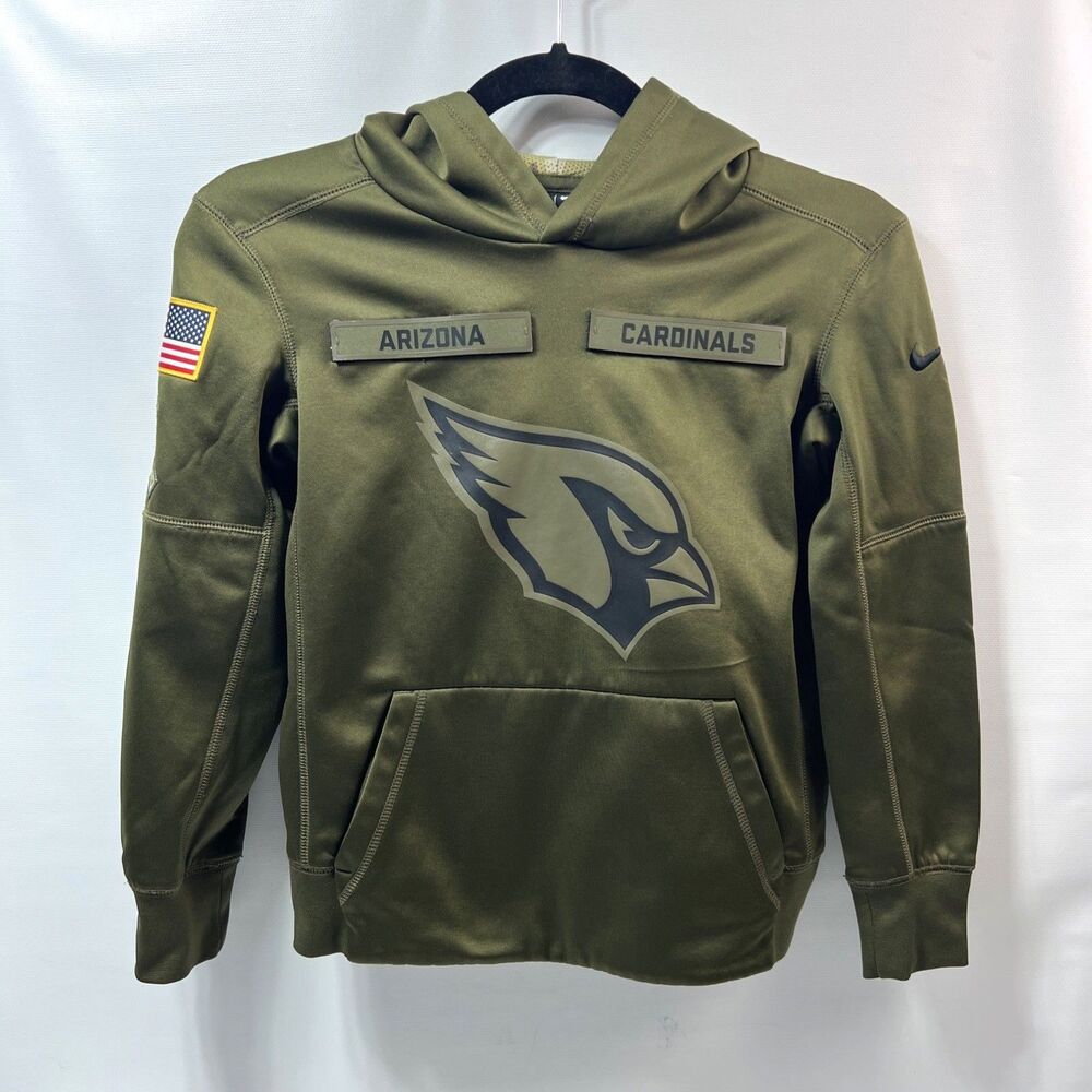 Nike NFL On Field Salute To Service Arizona Cardinals Hoodie Sweatshirt Youth S
